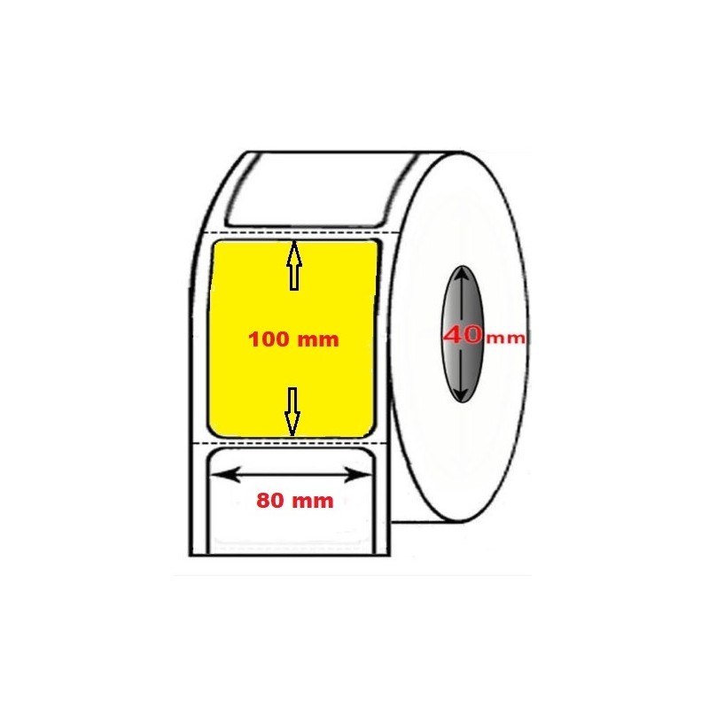 Rotolo etichette adesive colorate 80x100 - Vendita online € 6,86